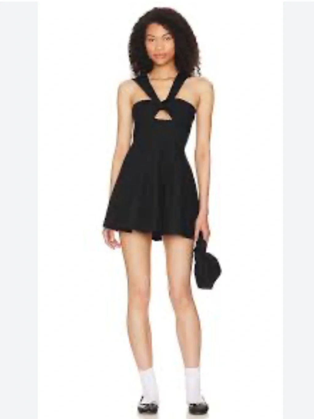 New For Love and Lemons LOTTIE MINI DRESS IN BLACK Medium Revolve